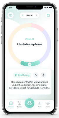 breathe ilo Zyklus App Ovulationsphase Vorschau