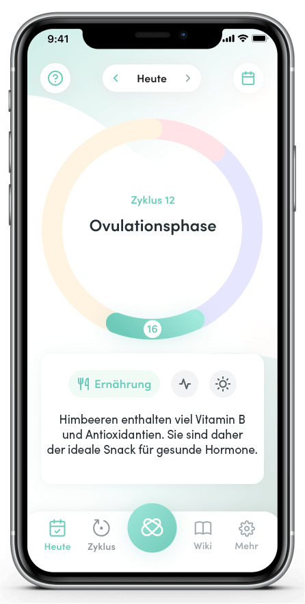 breathe ilo Zyklus App Ovulationsphase Vorschau